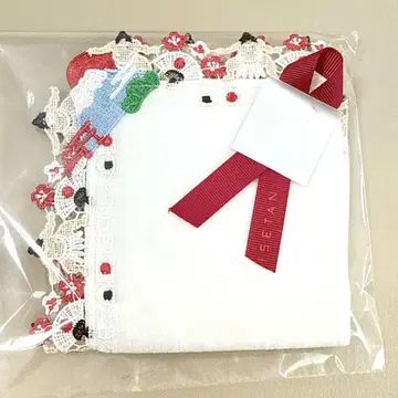 치카자와 레이스 도시코이 일본 화이트 손수건