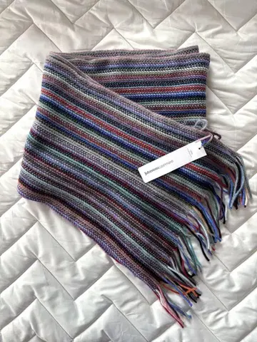 새상품! Johnstons 100% 캐시미어 멀티 컬러 스톨 머플러