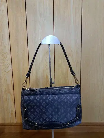 크리스천 OLIVER Paris 그레이 로고 프린트 핸드백