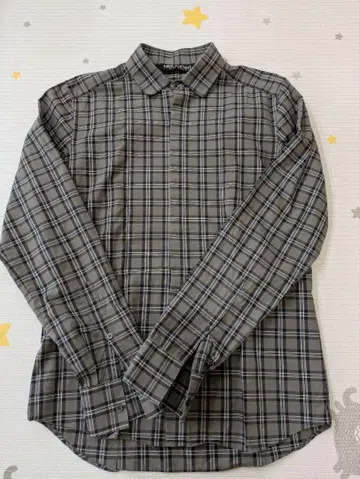 닐바렛 그레이 계열 체크 긴팔 셔츠