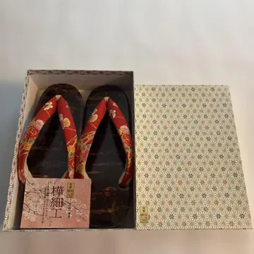 야나기 조리 카쿠노다테 피나무 공예 빨간 꽃무늬