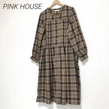 PINK HOUSE 핑크하우스 체크 무늬 원피스 루즈핏