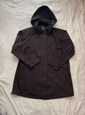 새상품급 UNIQLO 유니클로 블록테크 하프 코트 브라운 S
