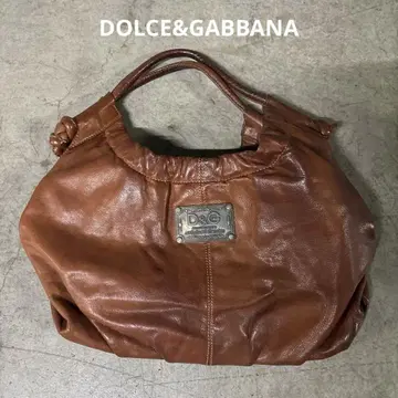 D&G 브라운 가죽 핸드백
