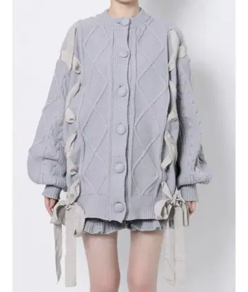 merry jenny 리본 리본 니트 가디건