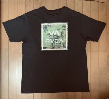 RVCA 루카 카모플라쥬 로고 블랙 티셔츠 XL 62cm