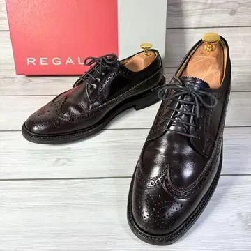 1264 [새상품급] REGAL 리갈 2589 윙팁 가죽 브라운 25