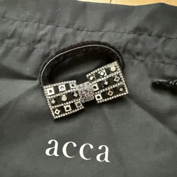 acca 리본형 머리끈 블랙