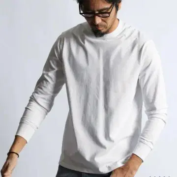 더퍼 시드 넥 실리콘 바이오 가공 롱 슬리브 T셔츠 L