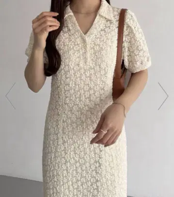 callautia 컷 레이스 폴로 원피스 M