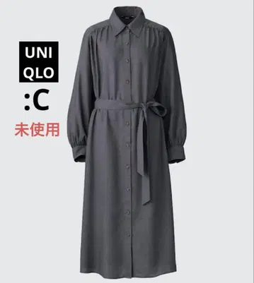 UNIQLO:C 벨티드 셔츠 원피스