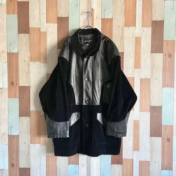 90s 00s vintage 구제 의류 라무 커버올 가죽 절개 y2k