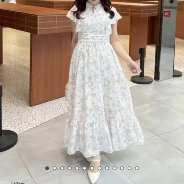 AnMILLE 오리지널 플라워 턱 프릴 OP