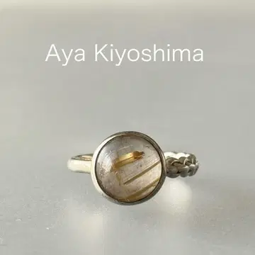 Aya Kiyoshima 실버 반지 루틸 쿼츠 13.5호