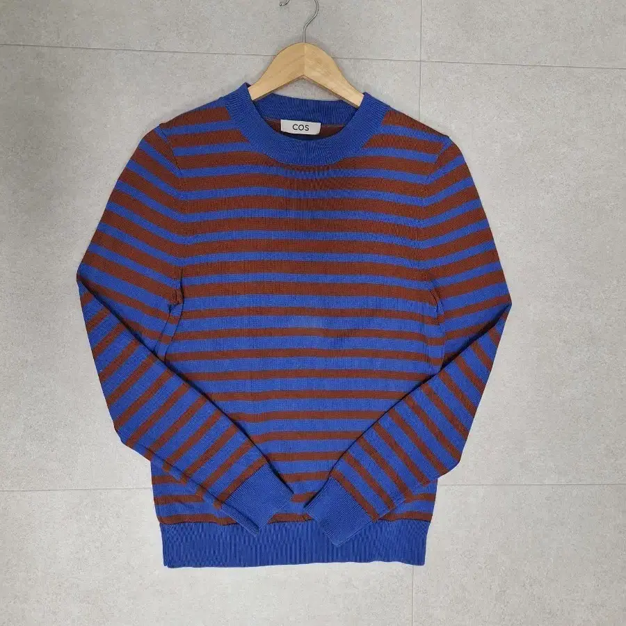Cos blue/brown stripe knit