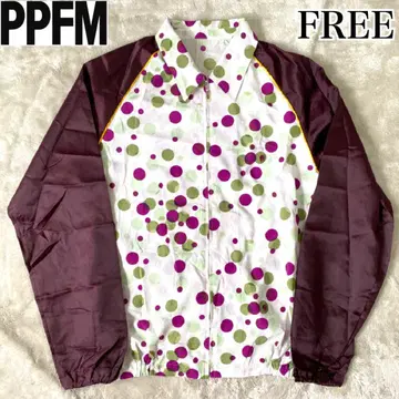 PPFM 레어 새상품급 나일론 자켓 도트 멀티 컬러 얇은 소재 지퍼