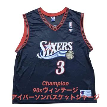 구제 의류 챔피온 90s 아이버슨 바스켓 저지 탱크탑 블랙