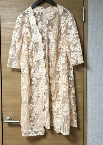 빈티지 레이스 롱 가디건 오부 소매