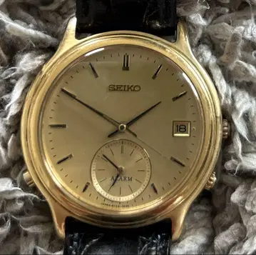SEIKO ALARM 세이코 알람 골드 컬러 남성용 손목시계