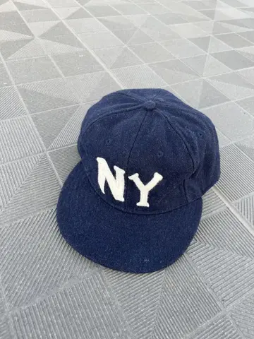 NY 자수 네이비 야구 모자 양키스 울 캡