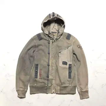 AVIREX L grunge tech gimmick hoodie