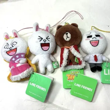 LINE FRIENDS 브라운 & 코니 샐러리맨 봉제 인형 4세트