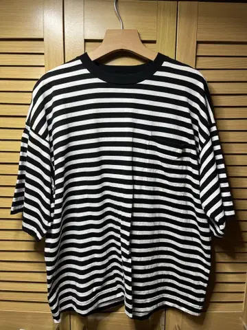 무인양품 MUJILabo 보더 T셔츠 L-XL 블랙