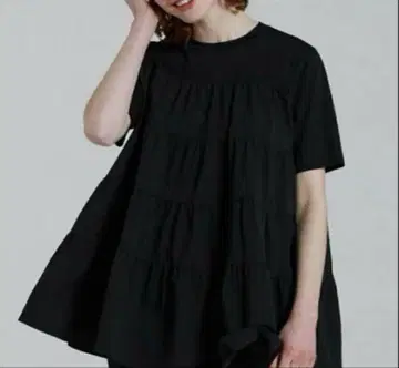 Ballsey 코튼 저지 콤비 티어드 풀오버 블랙