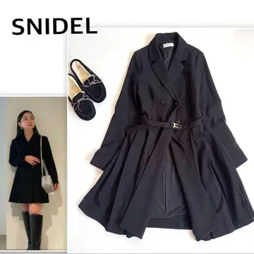 새상품급 SNIDEL 스나이델 자켓 코트 미니 원피스 블랙