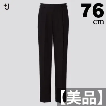 [새상품급] UNIQLO +J 원턱 테이퍼드 팬츠 블랙 76cm