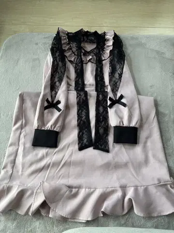 Deary 유메텐보 레이스 리본 보타이 원피스 롱 M 사이즈