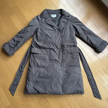 49AV. junko shimada 다운 코트 브라운 머플러 포함