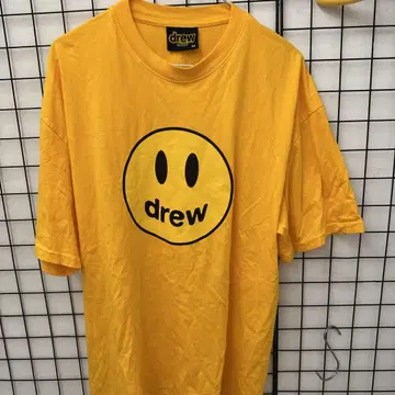 Drew House 옐로우 컬러 스마일리 페이스 반팔 T셔츠 M 사이즈