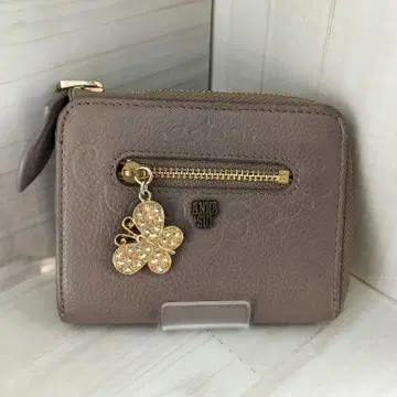 ANNA SUI 안나수이 L자 지퍼 접이식 지갑 나비 코인 케이스