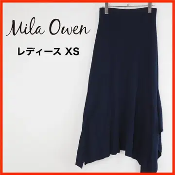 A3849 새상품급 Mila Owen 롱 플레어 스커트 0 XS 네이비