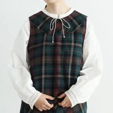 샹브르 드 샤름 코튼/울 체크 만마루 베스트