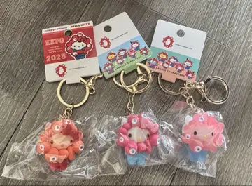 오사카 만박 산리오 나리키리 키링 클리어 최애 컬러 키티