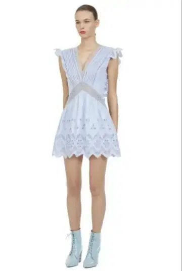 Self-Portrait Broderick Cotton Dress UK8
