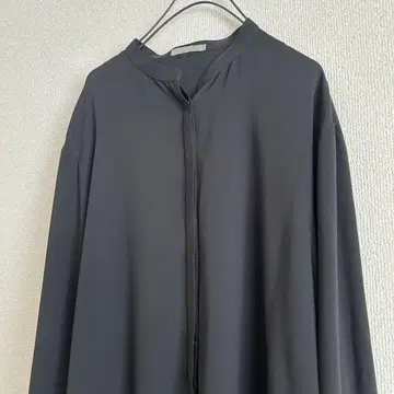 띠어리 럭스 블랙 밴드 카라 블라우스 워셔블