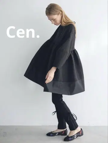 Cen. 자카드 튜닉 블라우스