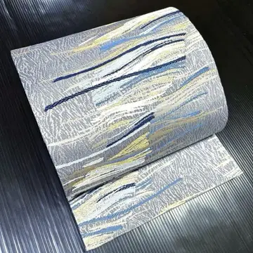 순수 실크 니시진 비단 [ 네이비 나염 ] 후쿠로 오비 [ 파도 ]