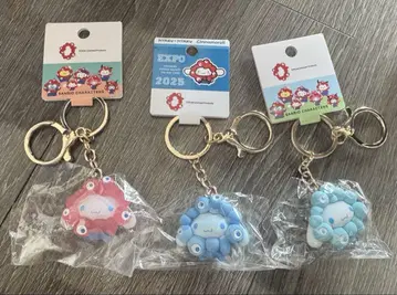 오사카 만박 산리오 캐릭터 키링 클리어 최애 컬러 시나모롤