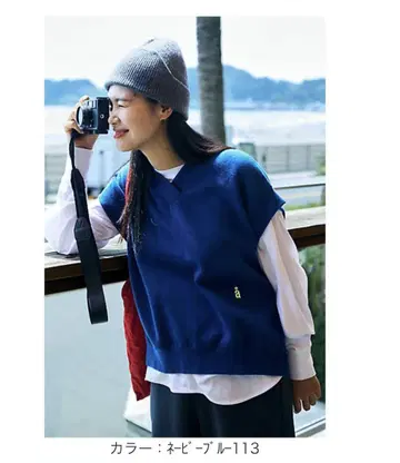오버 사이즈 베스트 나곤스탠스 네이비 블루
