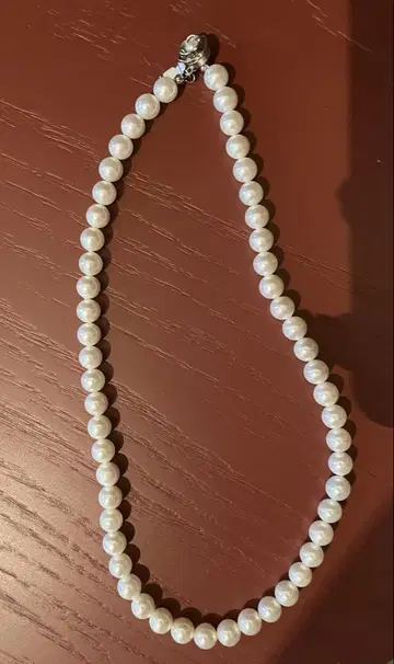 진주 목걸이 실버 클로징