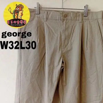 USA 구제 의류 george 치노 팬츠 W32 L30 베이지 투 턱