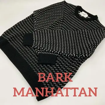 BARK MANHATTAN 아크릴 니트 L 남성용 심플 #2495