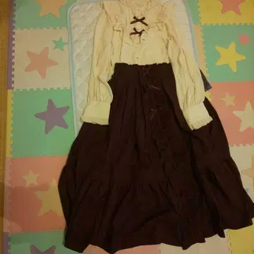 [새상품] axesfemmekawaii 블라우스 스커트 세트 보르도