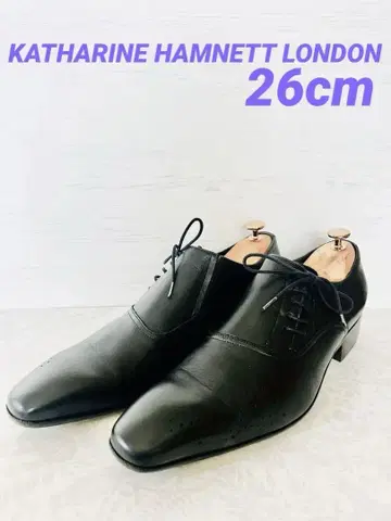 [새상품급] 캐서린 햄넷 런던 내 날개 스트레이트 팁 블랙 26cm