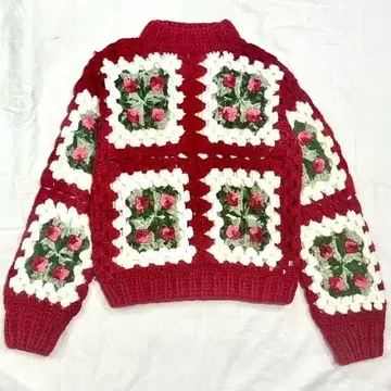 merry jenny Utopia 크로셰 풀오버 스웨터 빨간색