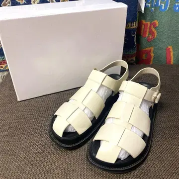 박스 포함 VINILO 그루카 샌들 가죽 38 24cm